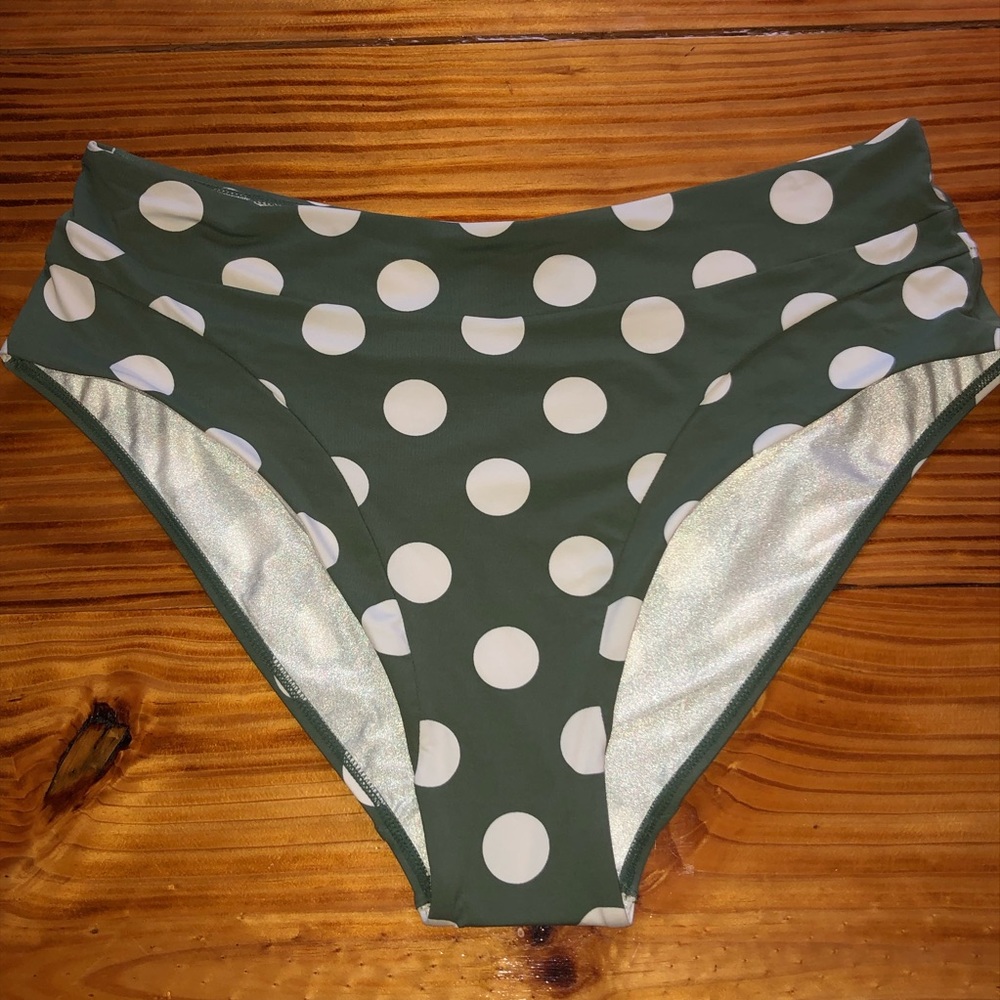 Sunn Lab Swim high cut polka dot swim bottoms NWOT